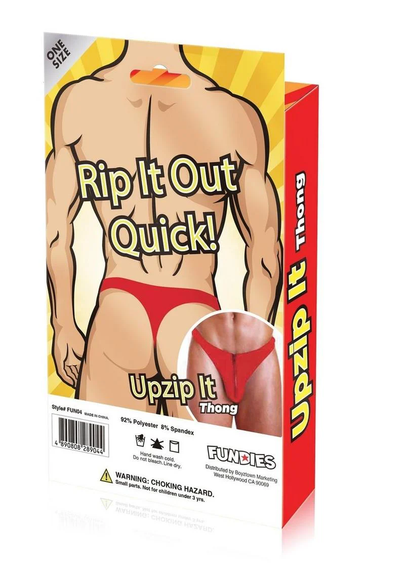 Fundies Unzip It Thong with Rose Petals - Image 3