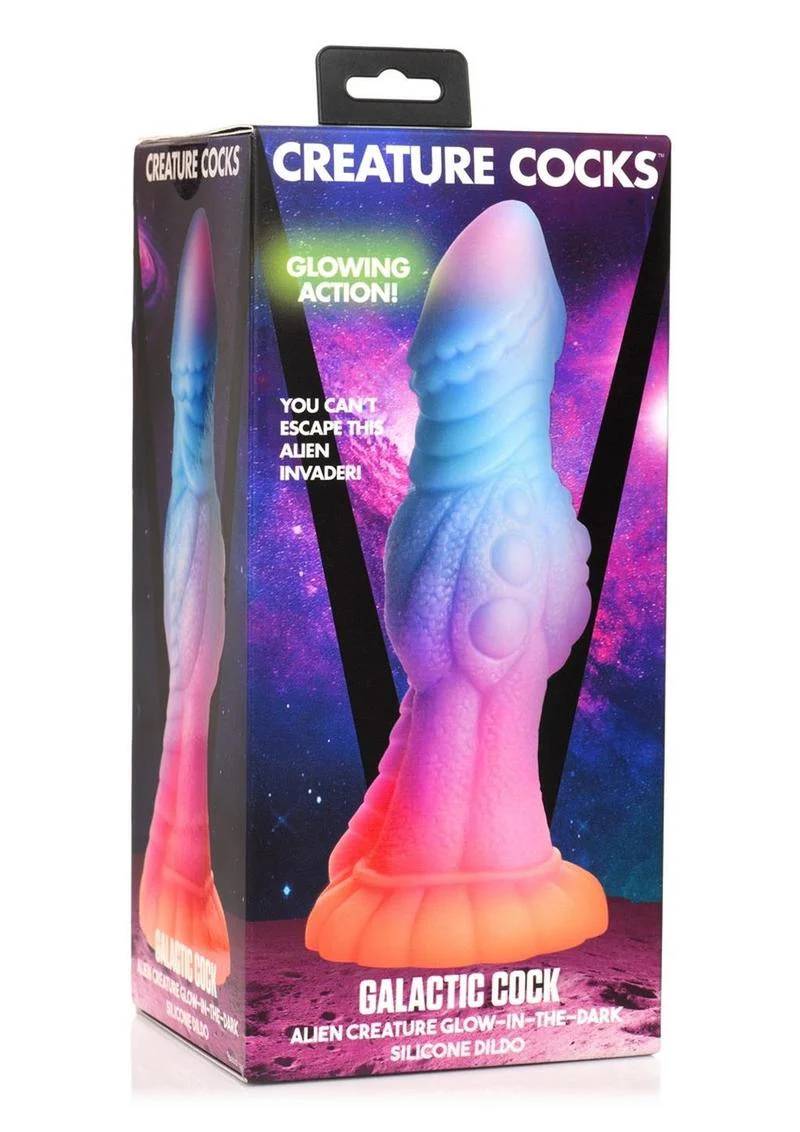 Galactic Cock Alien Creature Glow in the Dark Silicone Dildo - Image 4
