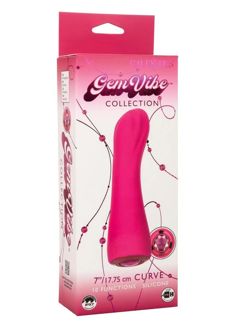 Gem Vibe Curve Rechargeable Silicone G-Spot Vibrator - Image 4