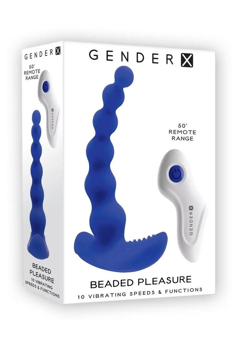 Gender X Beaded Pleasure Anal Beads with Remote Control - Image 4