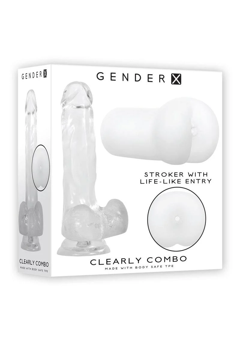 Gender X Clearly Combo Dildo and Stroker Kit with Life-Like Entry - Image 4