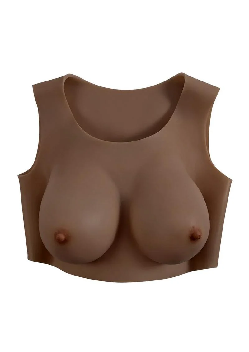 Gender X Undergarments Plate D-Cup – Breastplate in Chocolate - Image 2