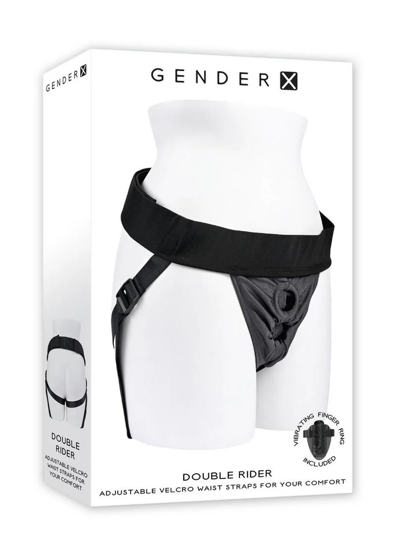 GenderX Double Rider Harness with Vibrating Ring - Image 4