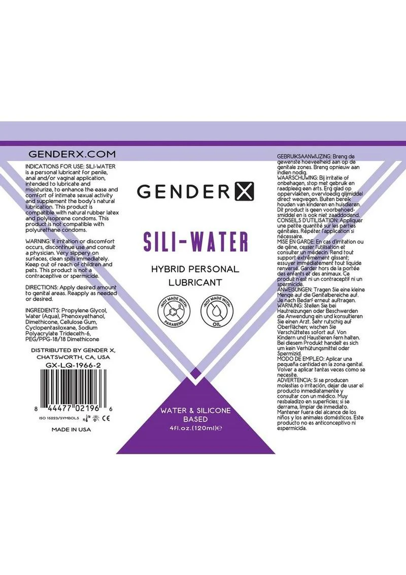GenderX Sili Water Hybrid Personal Lubricant - Image 4