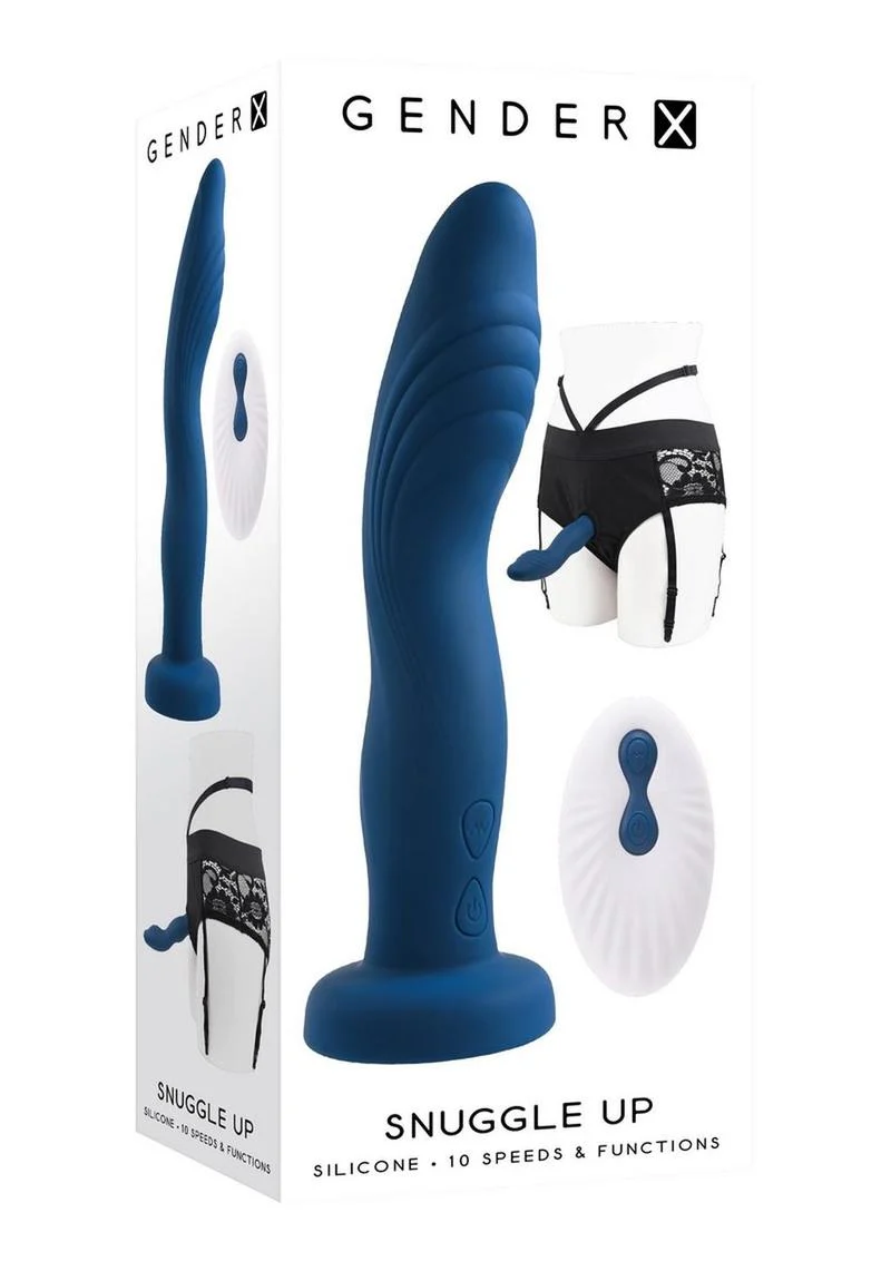 GenderX Snuggle Up Rechargeable Silicone Dual Vibrating Strap-On - Image 4