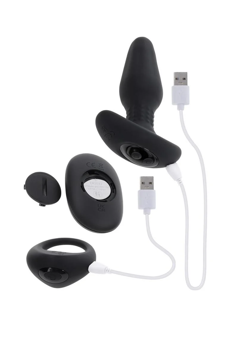 GenderX Teamwork Silicone Anal Plug with Remote - Image 3
