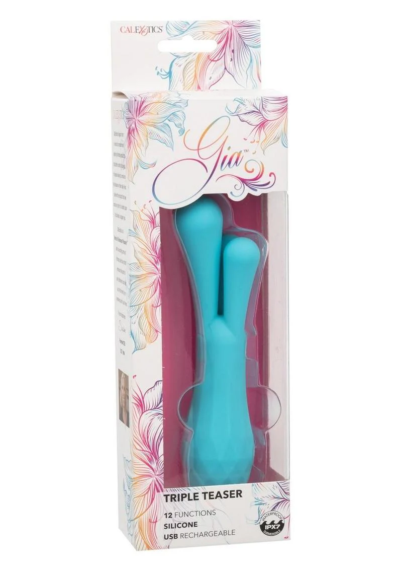 Gia Triple Teaser Silicone Rechargeable Vibrator - Image 4