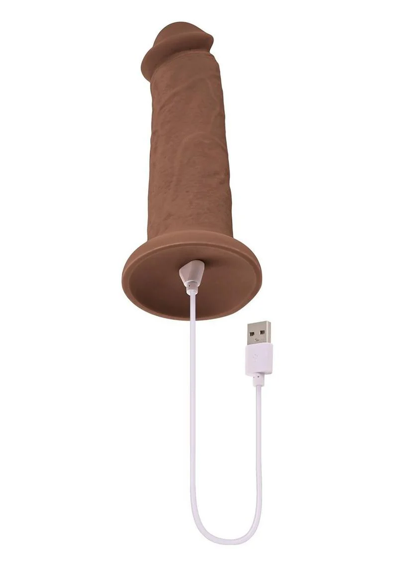 Girthy Vibrating Rechargeable Silicone Dildo - Image 3