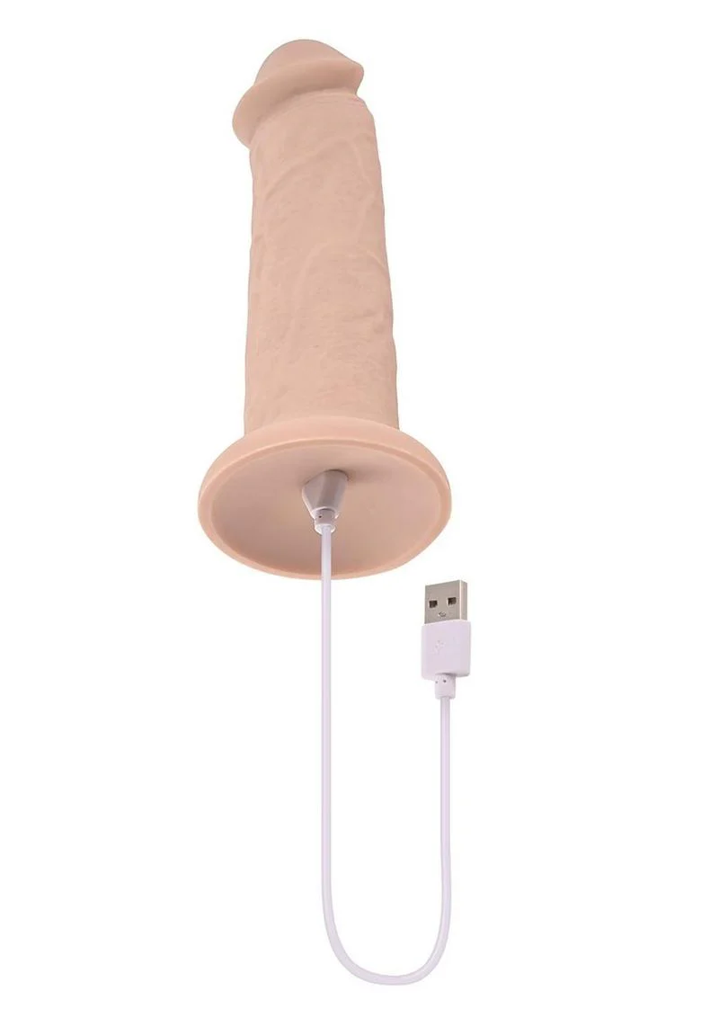 Girthy Vibrating Rechargeable Silicone Dildo - Image 6