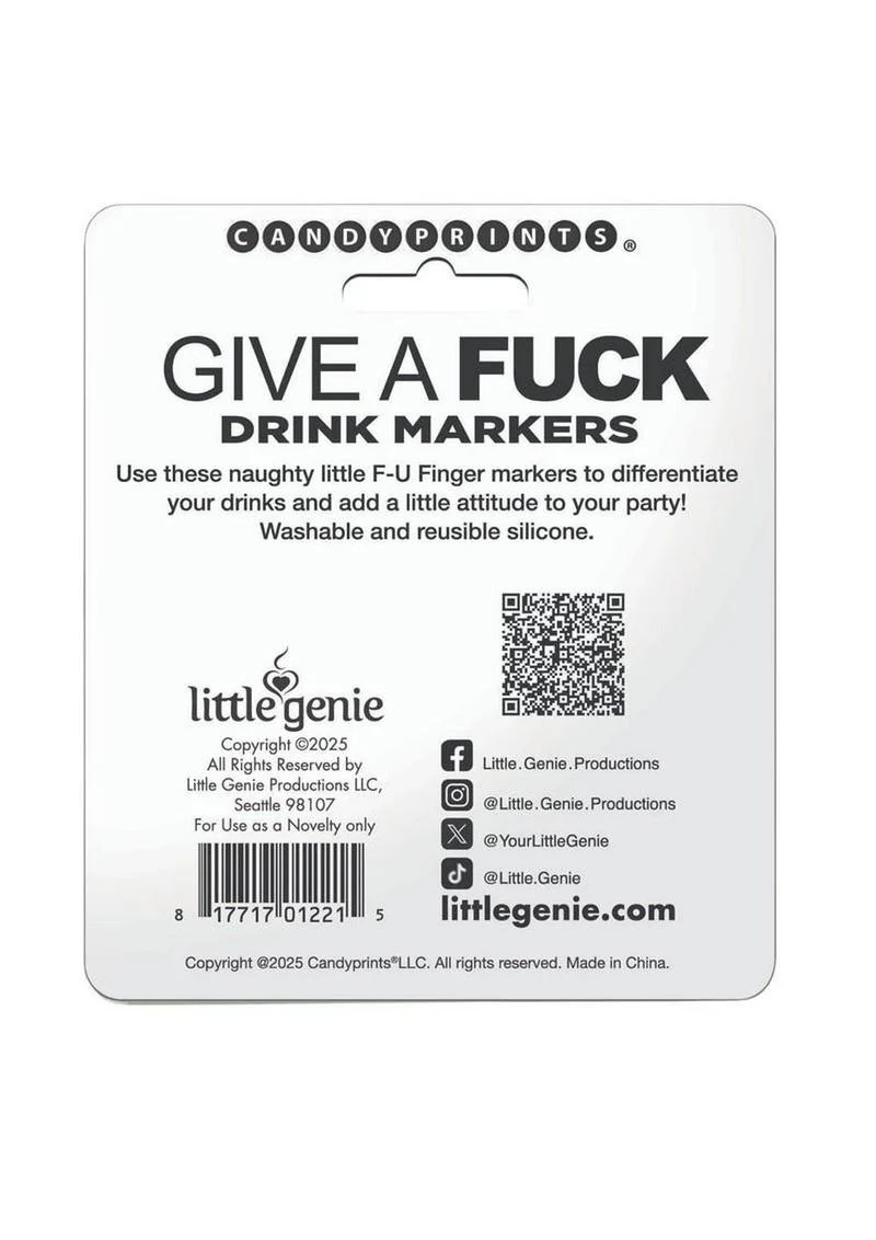Give a Fuck Drink Markers Set Funny Party Cup Identifiers for Adults - Image 2