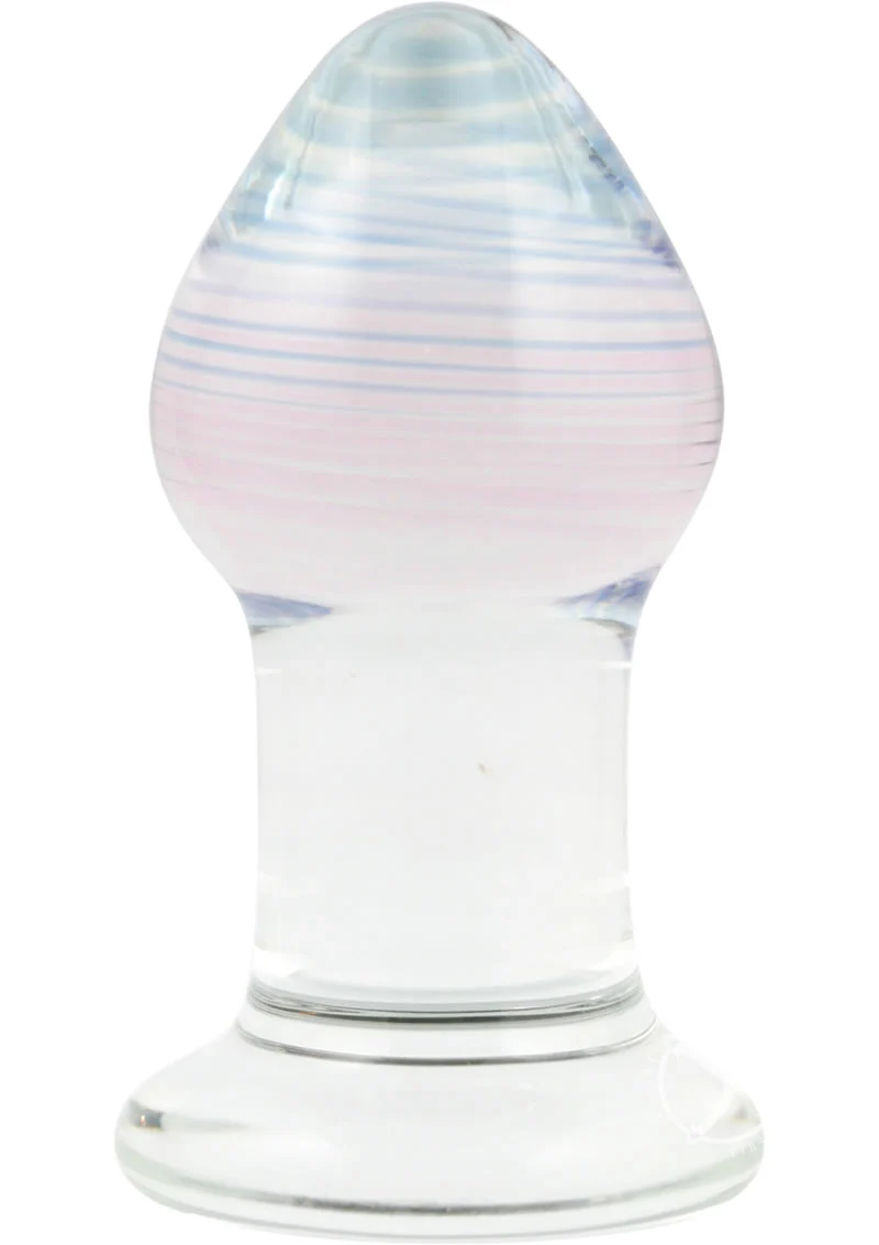 Gläs 3.25 Inch Amethyst Rain Hand Blown Glass Butt Plug