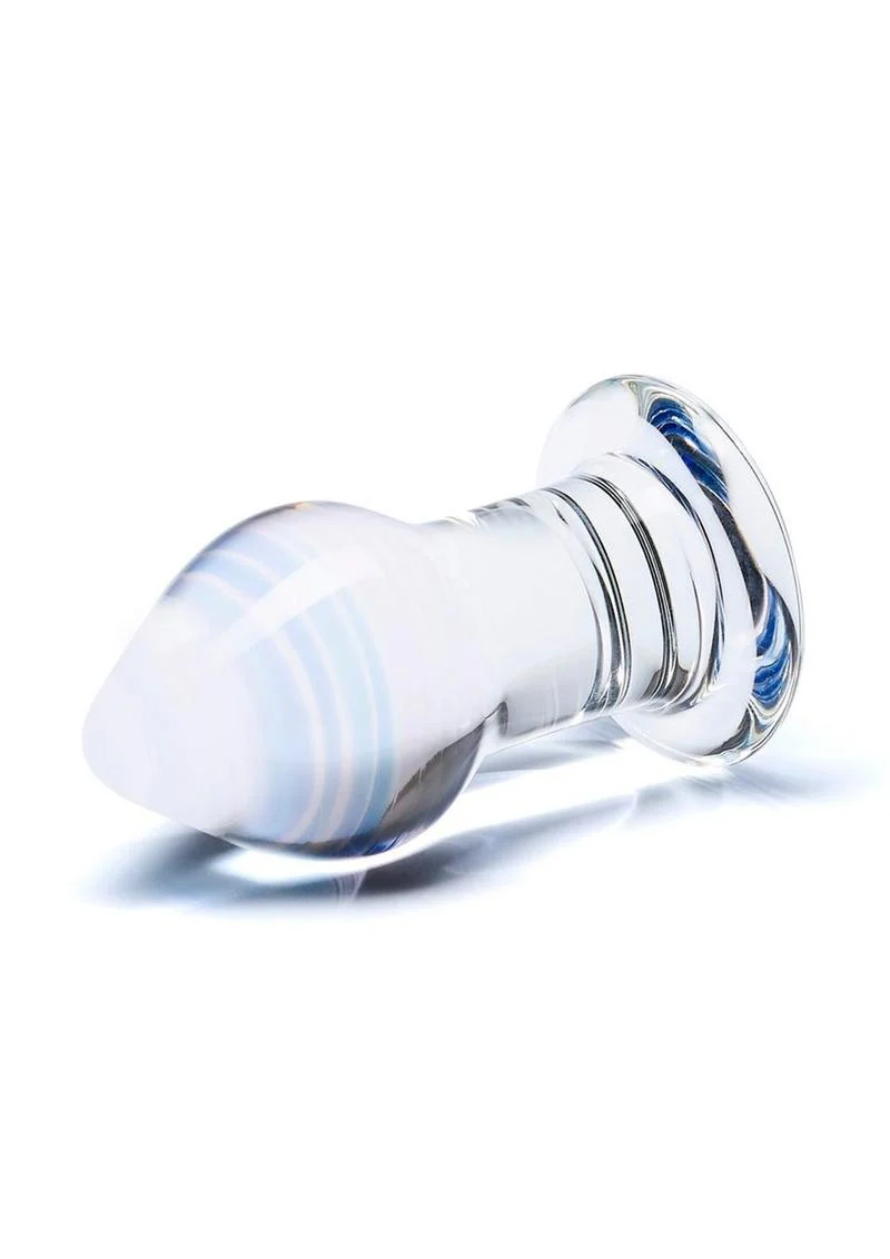 Gläs 3.25 Inch Amethyst Rain Hand Blown Glass Butt Plug - Image 2