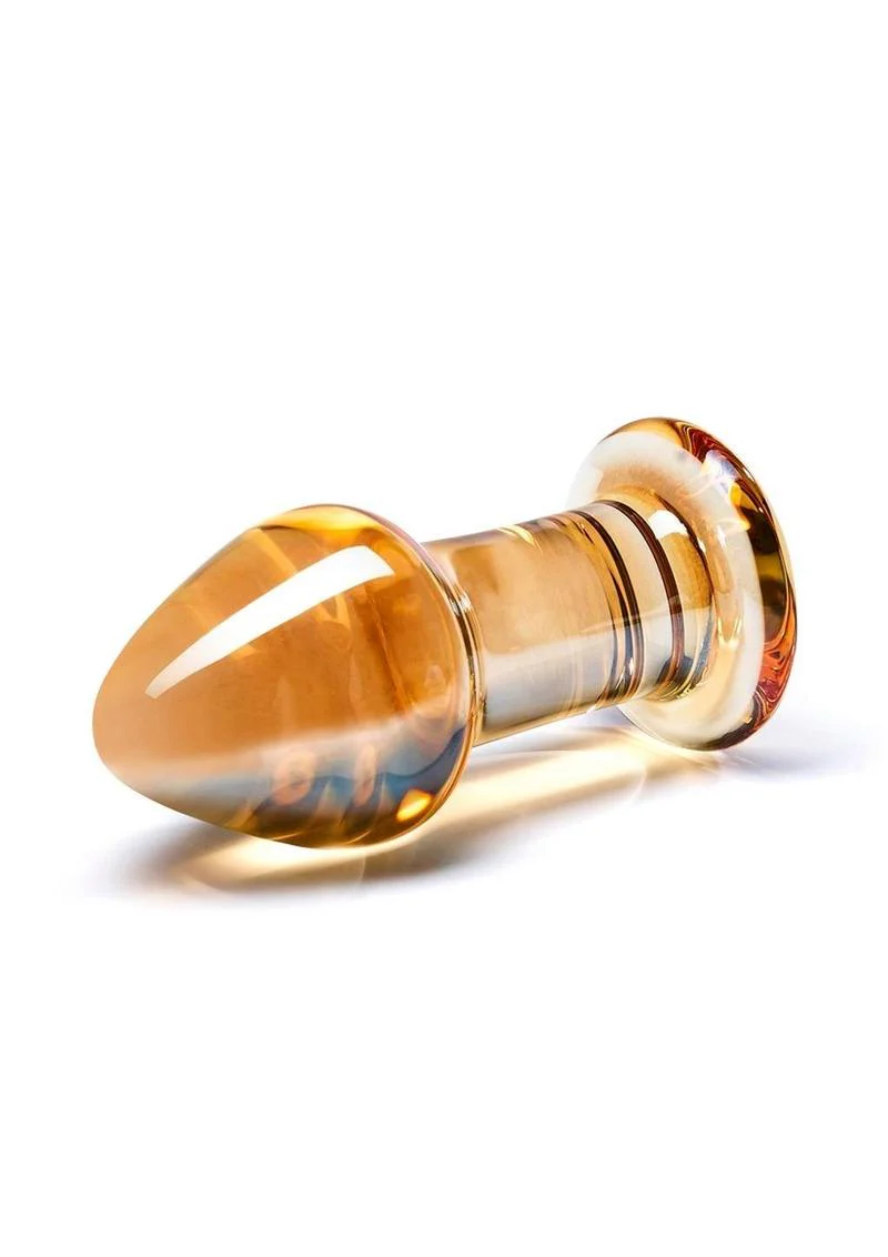 Gläs 3.5 Inch Over Easy Hand Blown Glass Butt Plug - Image 2