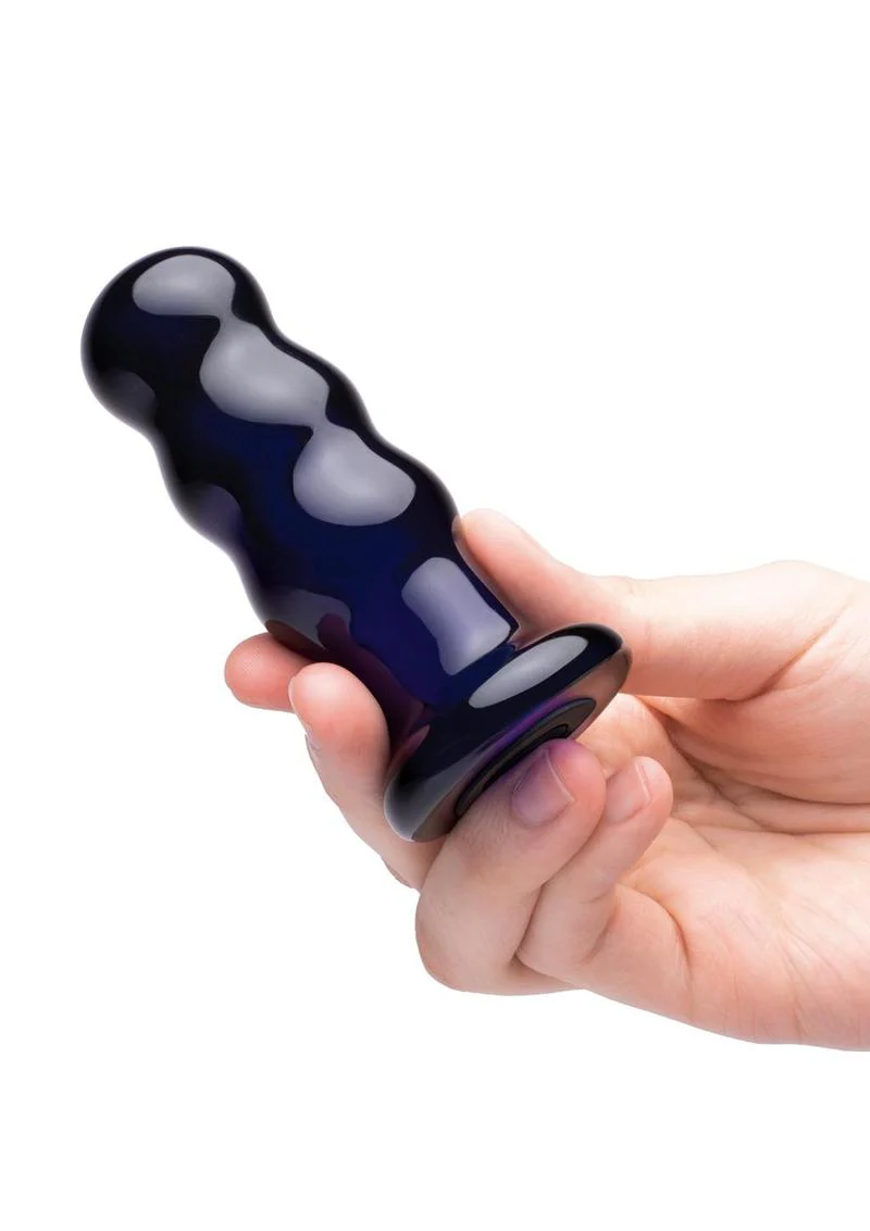 Gläs 3.5 Inch Rechargeable Remote Beaded Butt Plug - Image 3