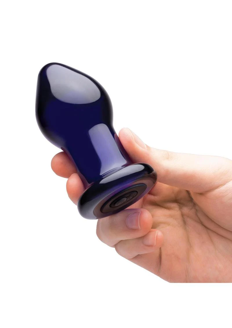 Gläs 3.5 Inch Rechargeable Vibrating Glass Butt Plug - Image 3