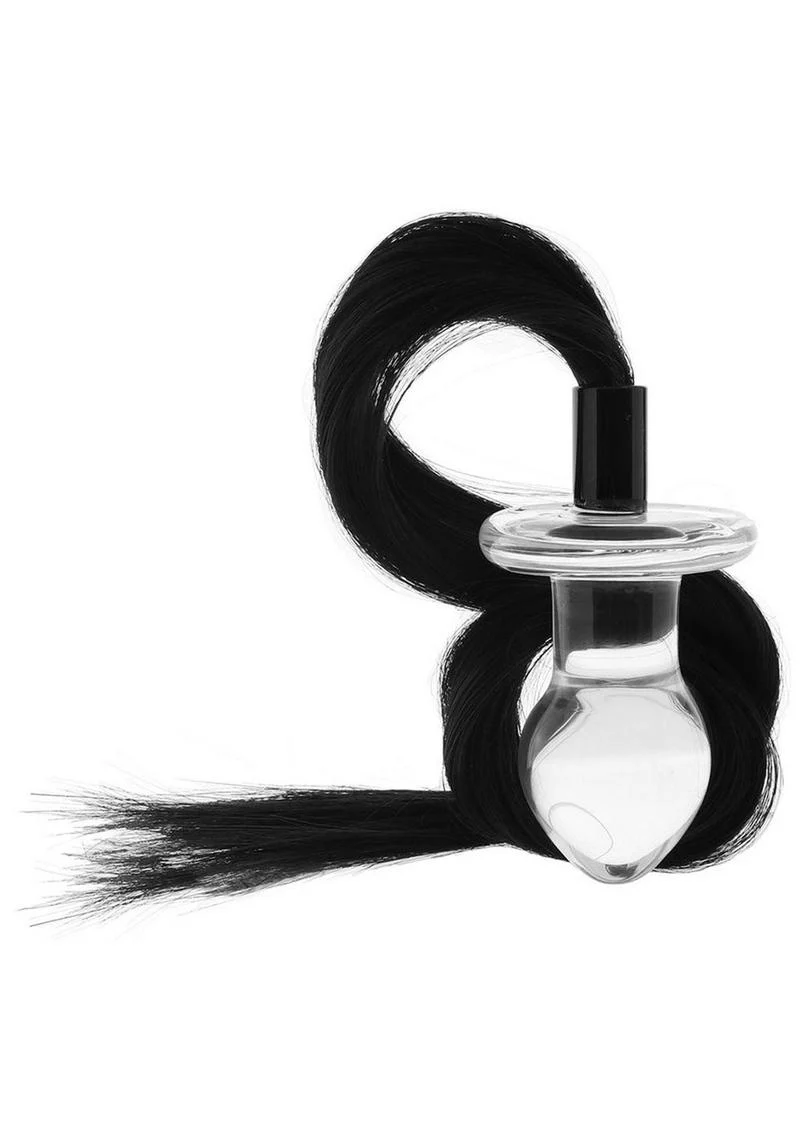 Gläs 3 Inch Horse Tail Hand Blown Glass Butt Plug - Image 2