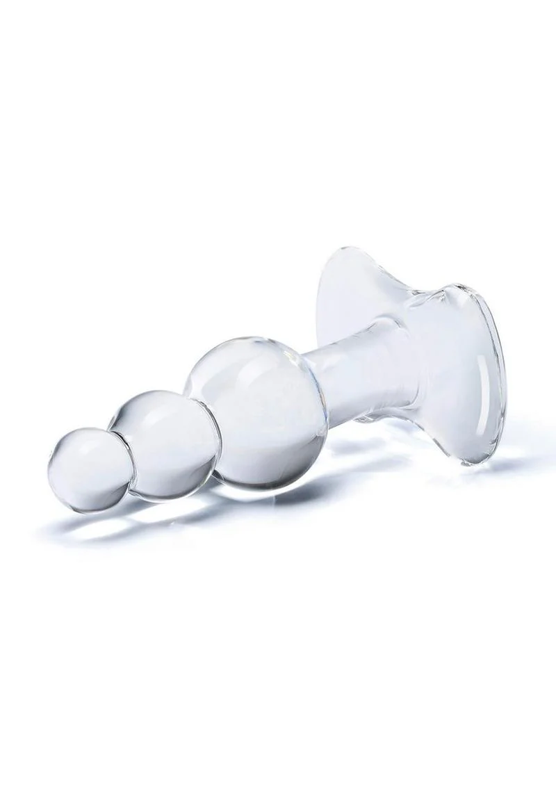 Gläs 4 Inch Beaded Hand Blown Glass Butt Plug - Image 2