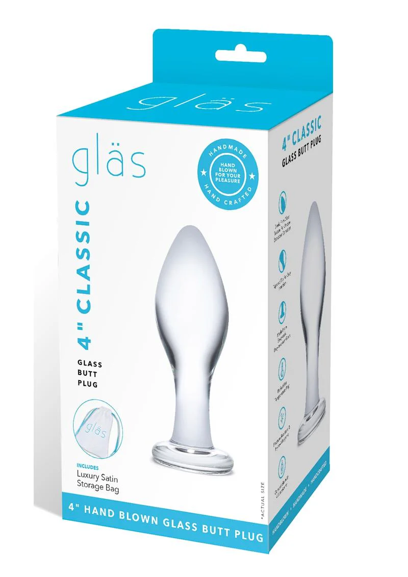 Gläs 4 Inch Classic Blown Glass Butt Plug - Image 4