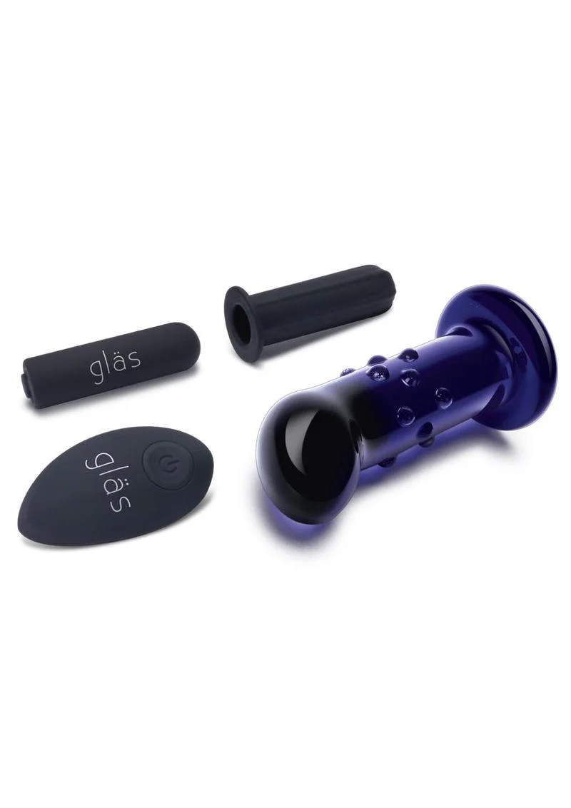 Gläs 4in Remote Rechargeable Dotted G-Spot and P-Spot Vibrating Plug - Image 2