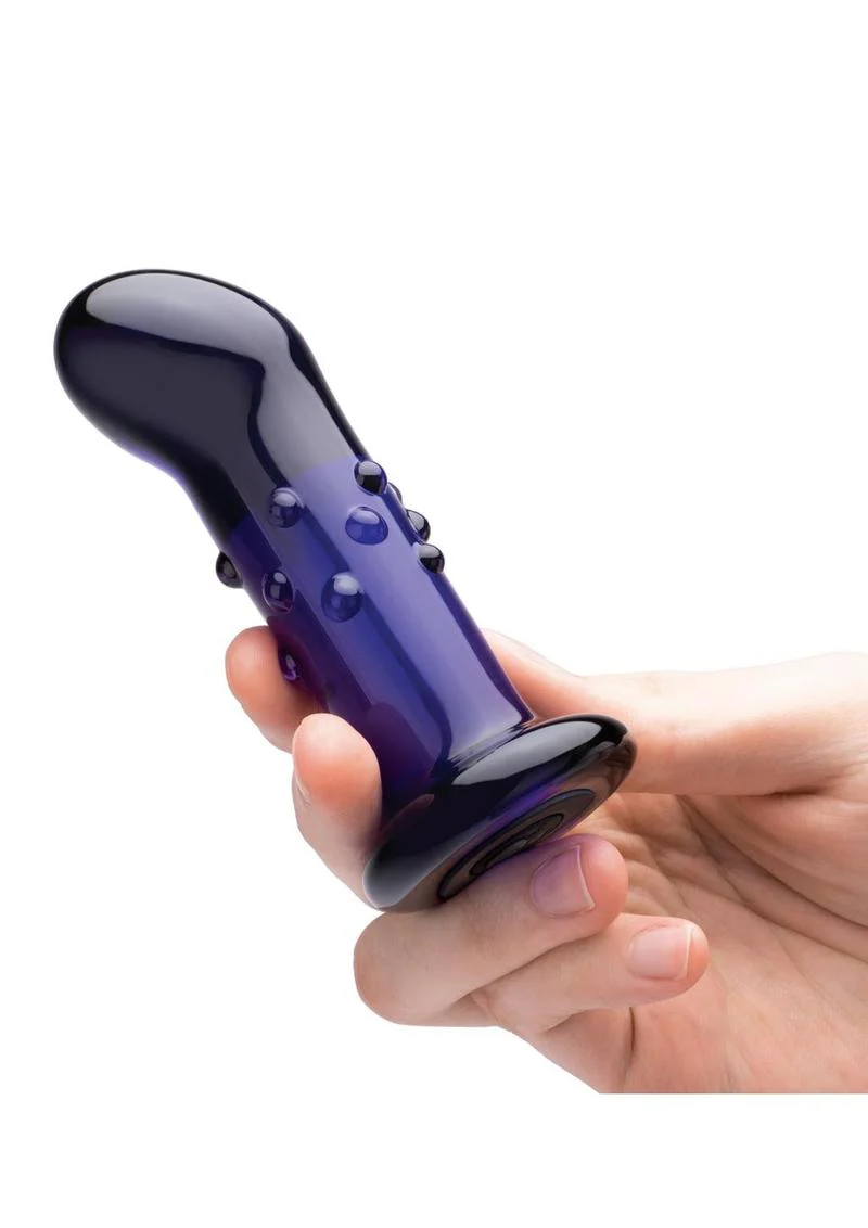 Gläs 4in Remote Rechargeable Dotted G-Spot and P-Spot Vibrating Plug - Image 3