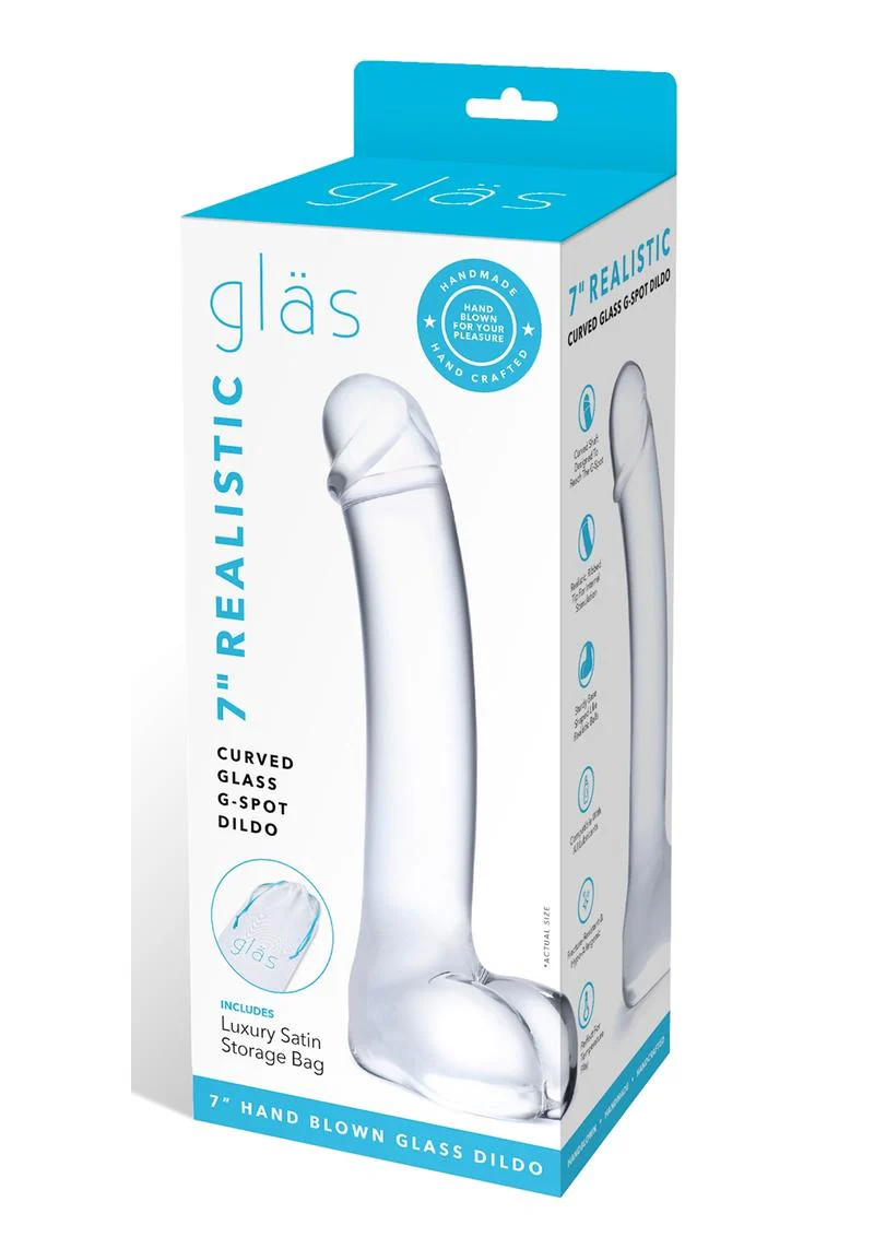 Glas Body-Safe And Realistic Curved Glass G Spot Dildo - Image 4