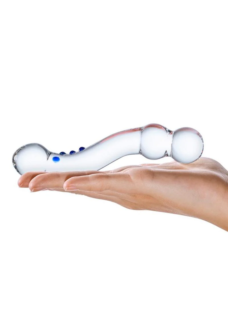 Glas Curved G Spot Glass Textured And Body-Safe Dildo - Image 2