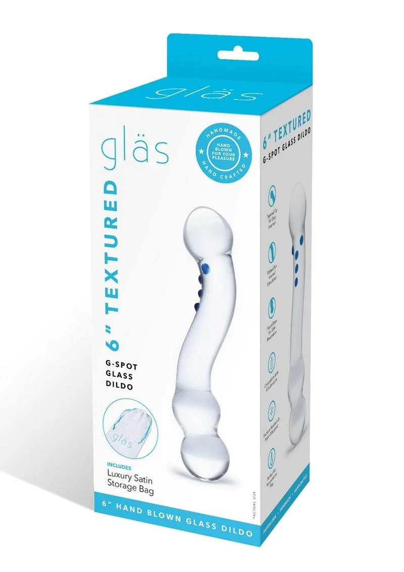 Glas Curved G Spot Glass Textured And Body-Safe Dildo - Image 4