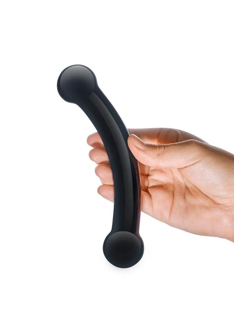 Glas Double Bull Black And Handcrafted Dual-Ended Glass Dildo - Image 3