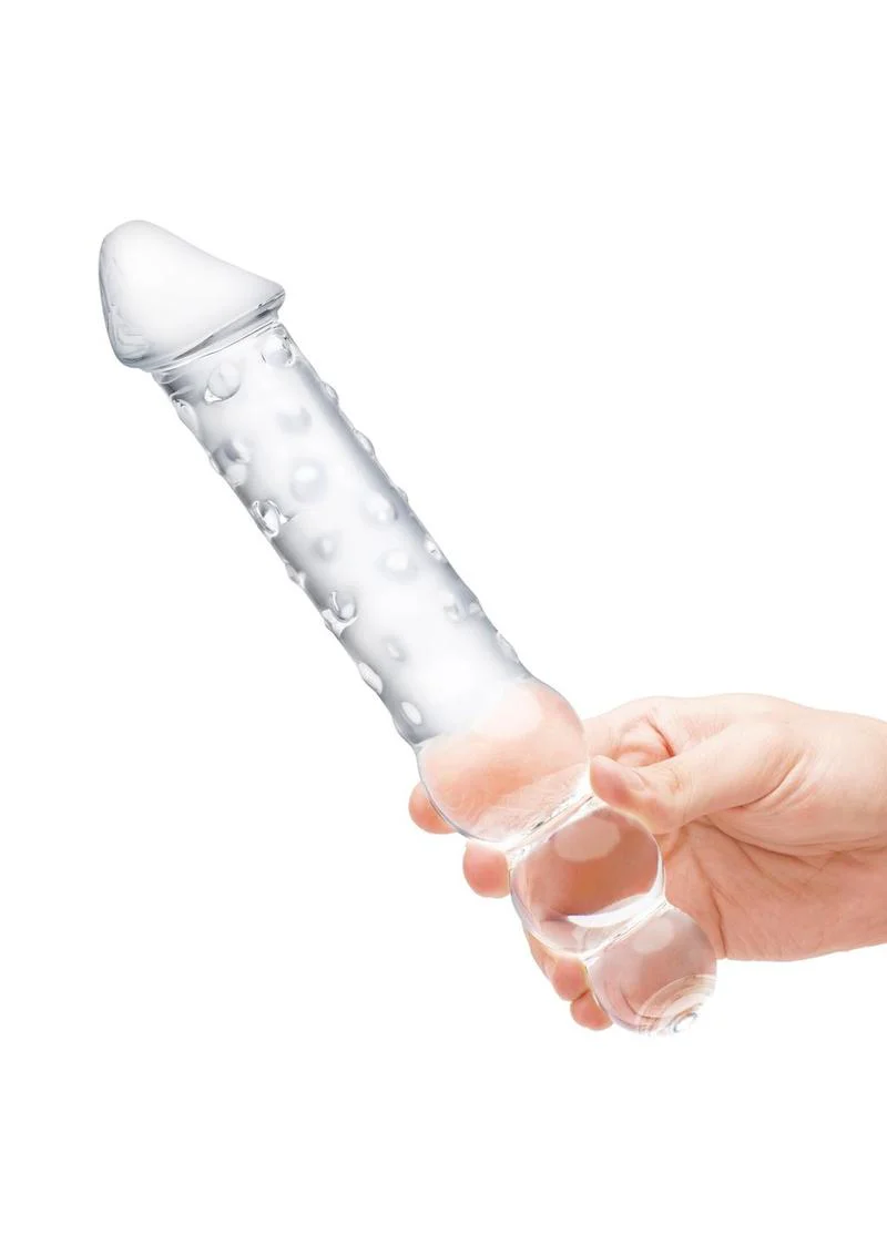 Glas Double Ended Glass Dildo with Anal Beads - Image 3