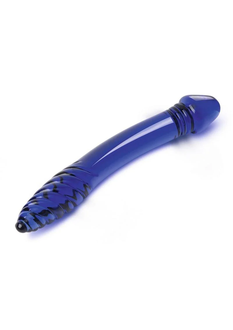 Glas Double Sided Blue Glass Dildo for G-Spot And P-Spot - Image 2