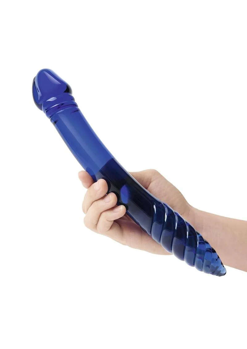 Glas Double Sided Blue Glass Dildo for G-Spot And P-Spot - Image 3