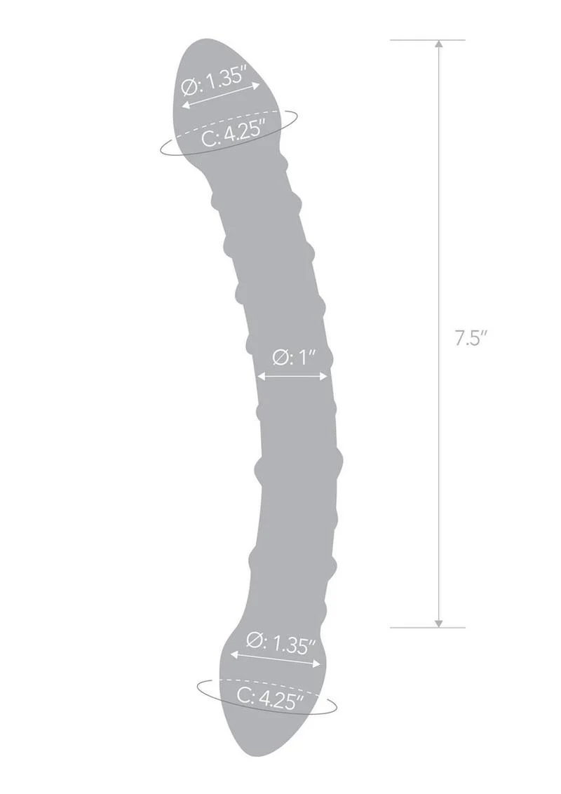 Glas Double Trouble Hand Blown Glass Dildo - Image 3