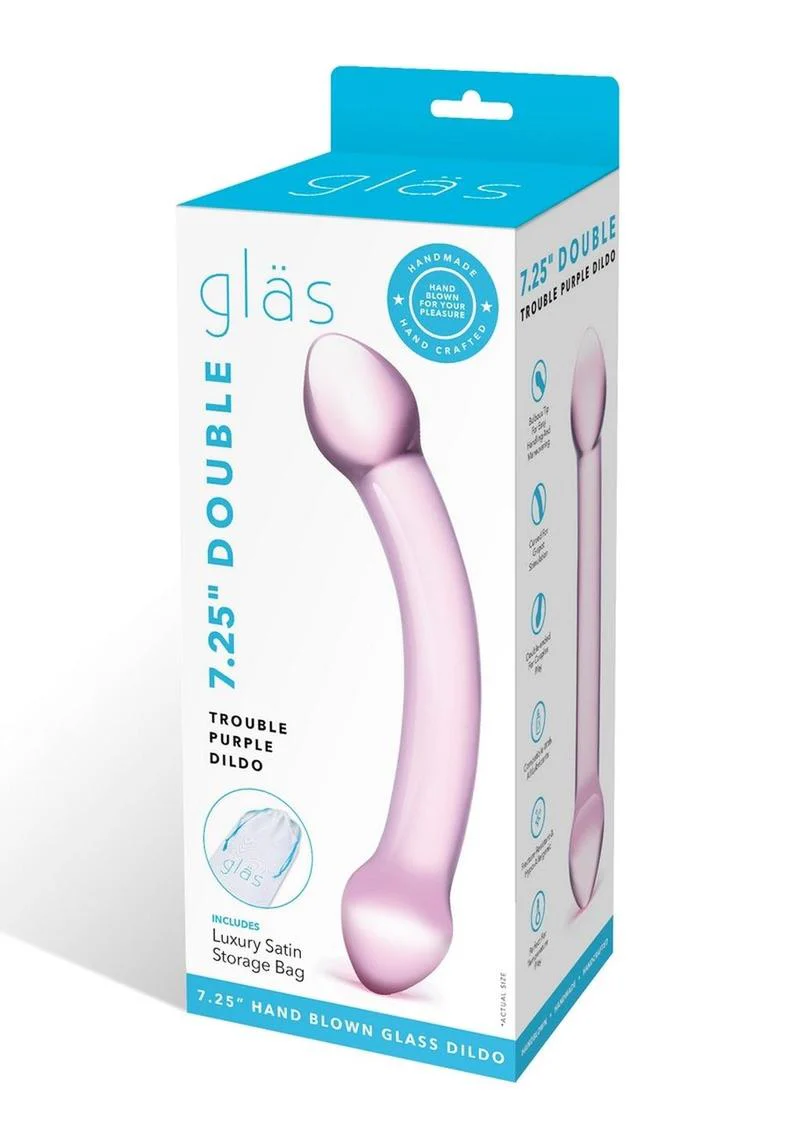 Glas Double Trouble Purple Dildo With Comfortable Length - Image 4