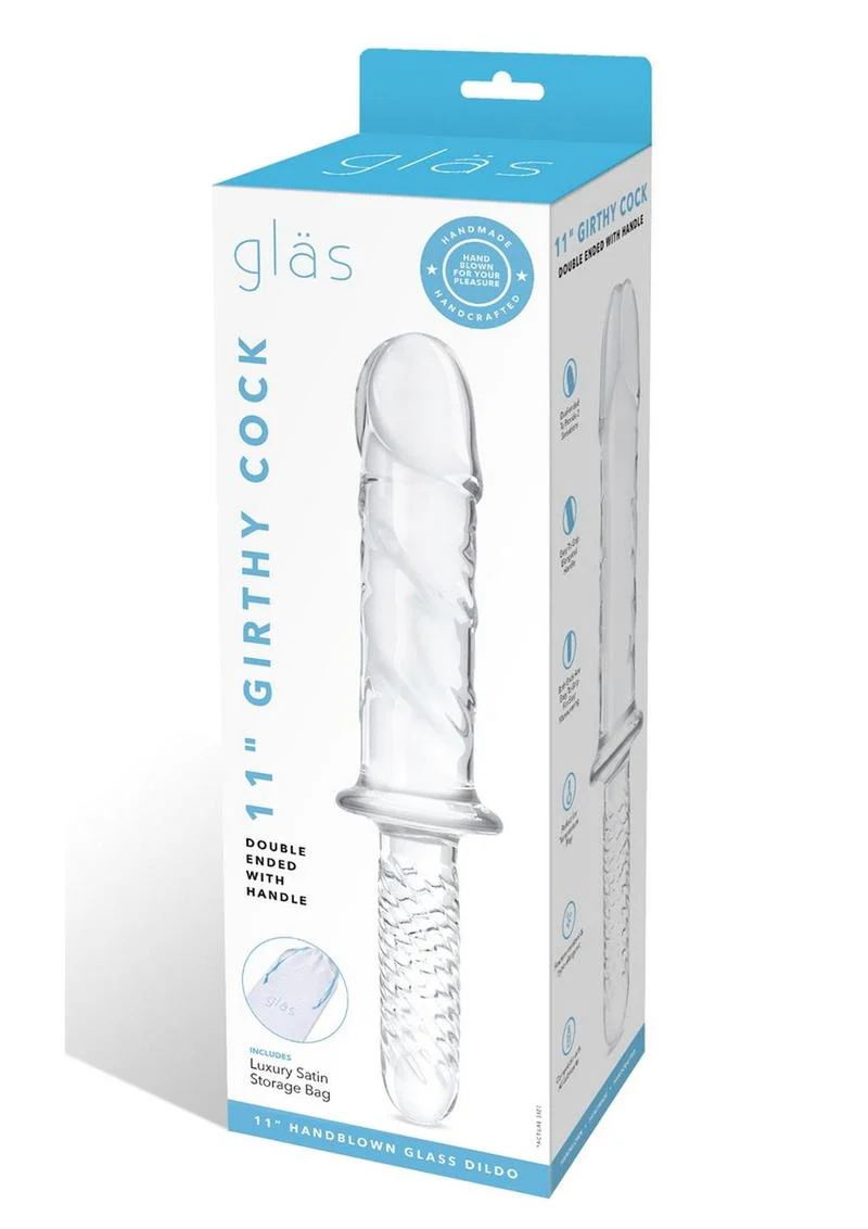 Glas Girthy Double-Ended Glass Cock with Handle - Image 4