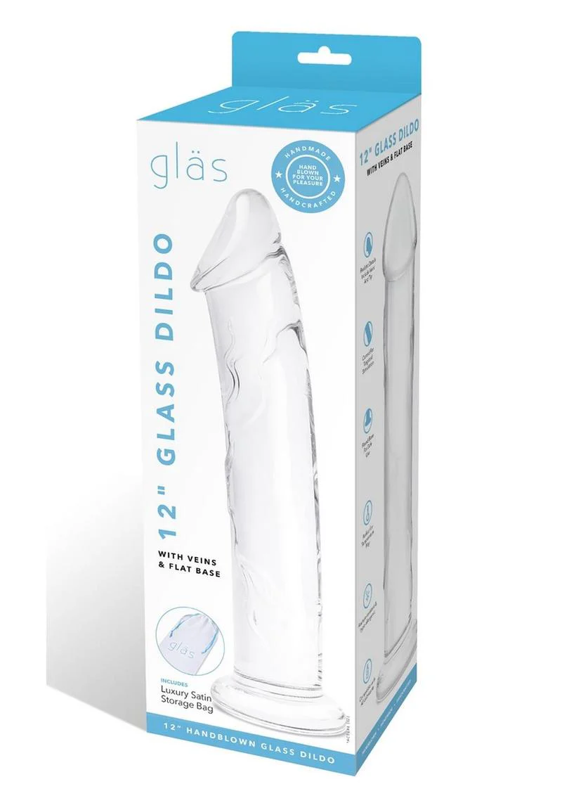 Glas Glass Dildo with Veins And Flat Base - Image 8