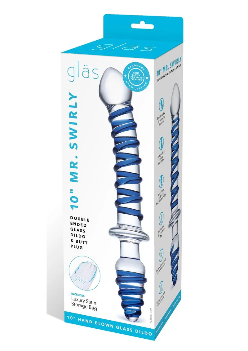 Glas Mr. Swirly Double Blown Glass Butt Plug - Image 4