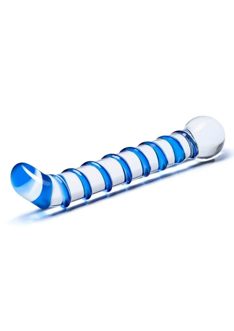Glas Mr. Swirly G-Spot Glass Textured Dildo - Image 2