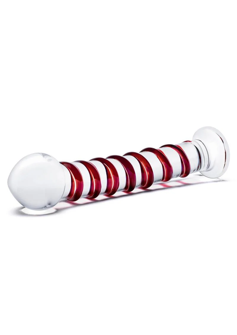 Glas Mr. Swirly Glass Dildo With Luxury Satin Storage Bag - Image 2