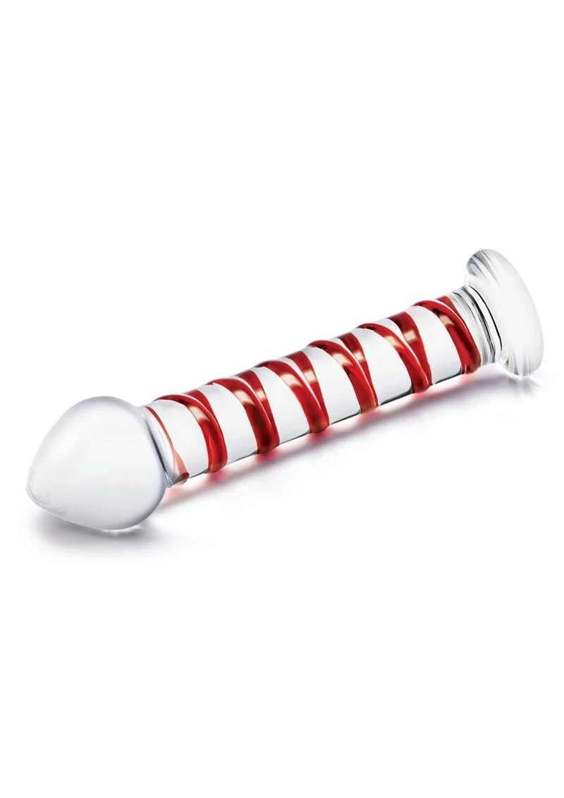 Glas Mr. Swirly Glass Dildo With Luxury Satin Storage Bag - Image 5