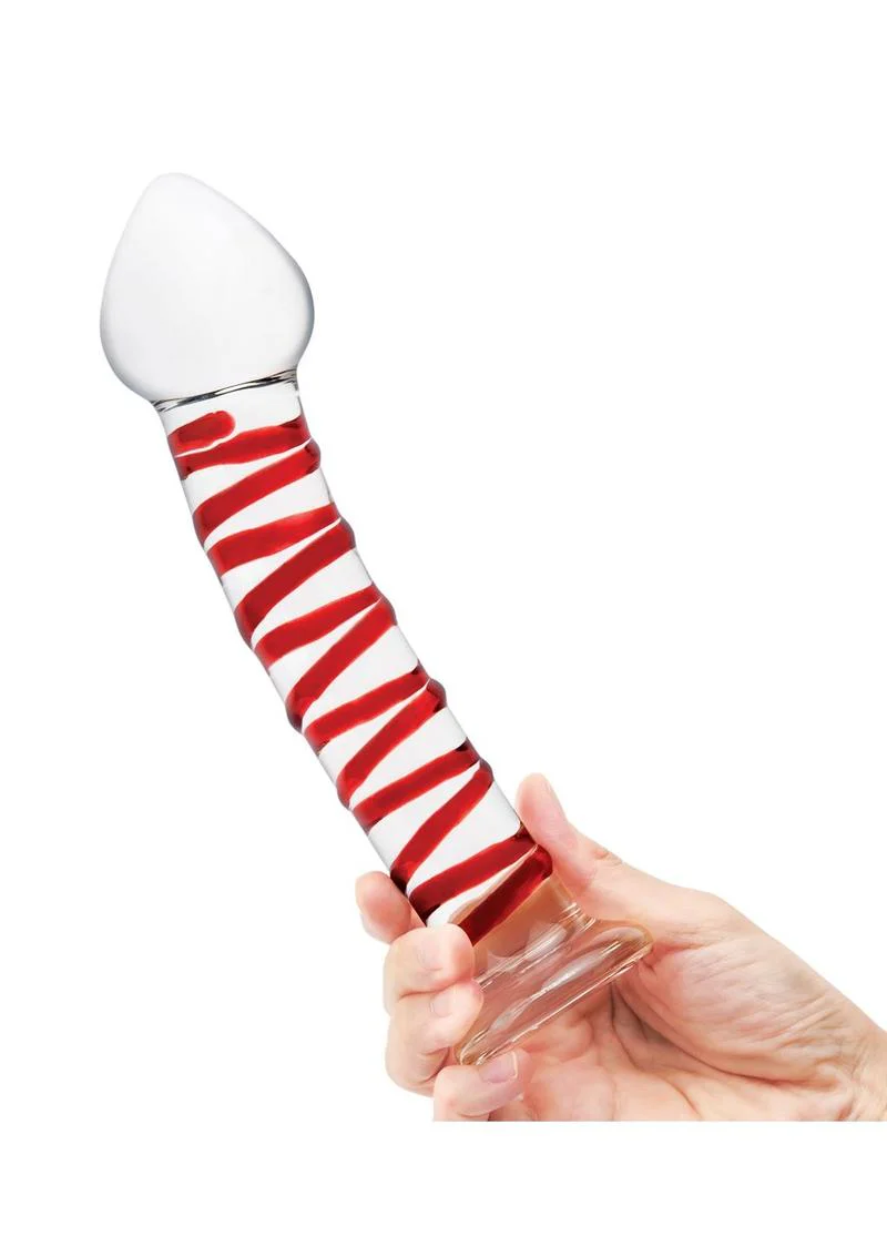 Glas Mr. Swirly Glass Dildo With Luxury Satin Storage Bag - Image 6