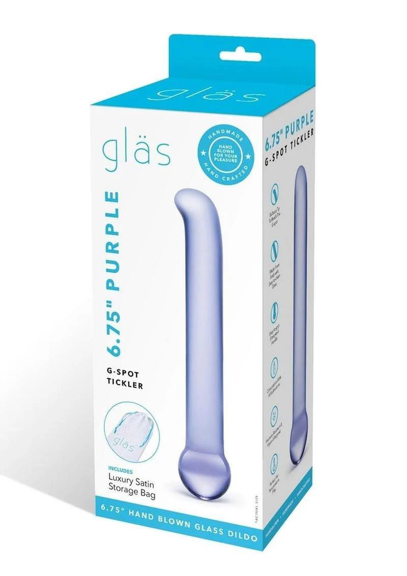 Glas Purple G Spot Tickler With Luxury Satin Storage Bag - Image 4