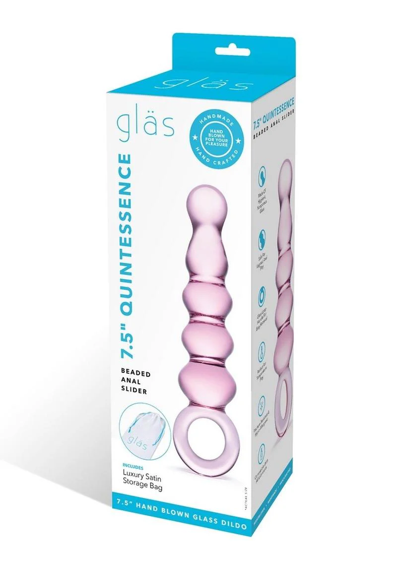 Glas Quintessence Beaded Anal Glass Dildo With Temperature Play - Image 4