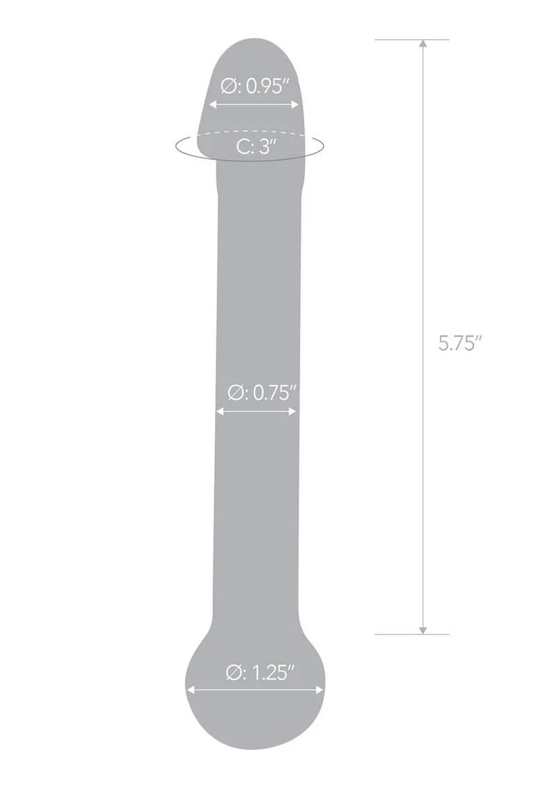 Glas Realistic Head And Handcrafted Clear Glass Toy Dildo - Image 3