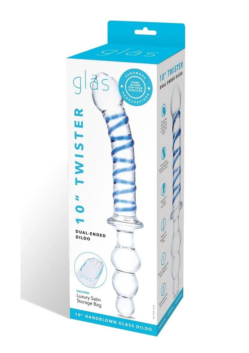 Glas Twister Dual Ended Hand Blown Glass Dildo - Image 4