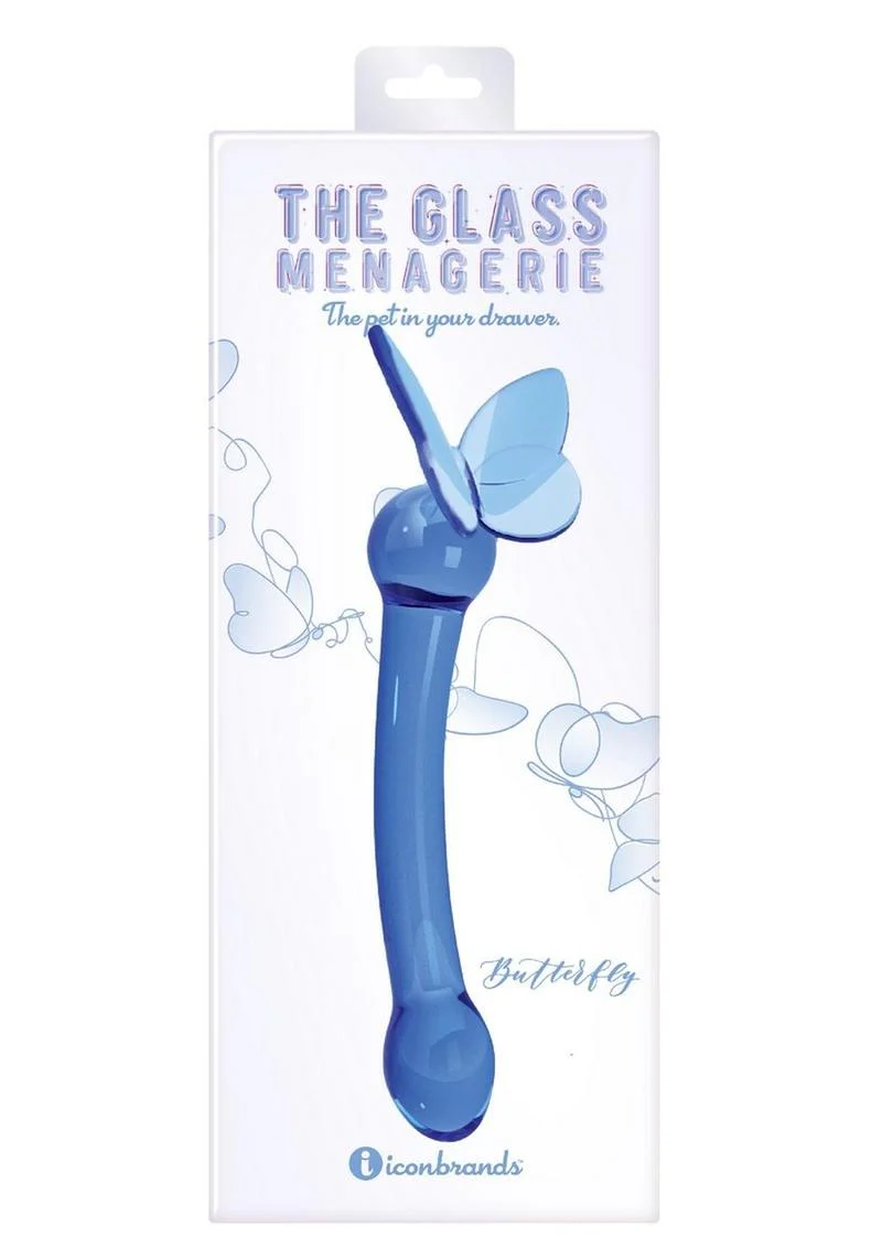 Glass Menagerie Butterfly Glass G-Spot Elegant Design Dildo - Image 2
