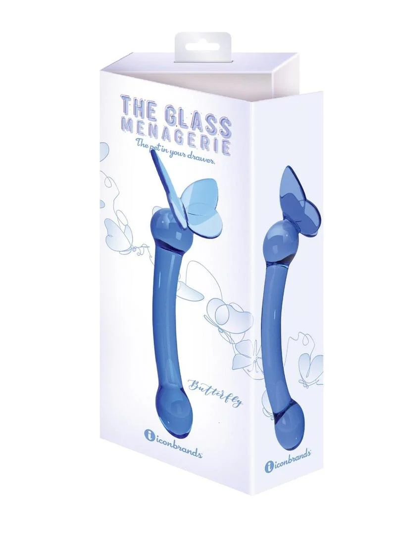 Glass Menagerie Butterfly Glass G-Spot Elegant Design Dildo - Image 3