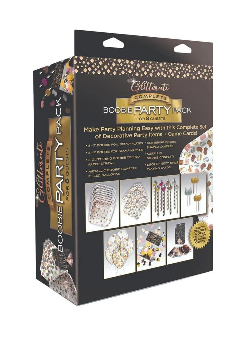 Glitterati Complete Boobie Party Pack Adult Party Kit for 8 Guests - Image 2