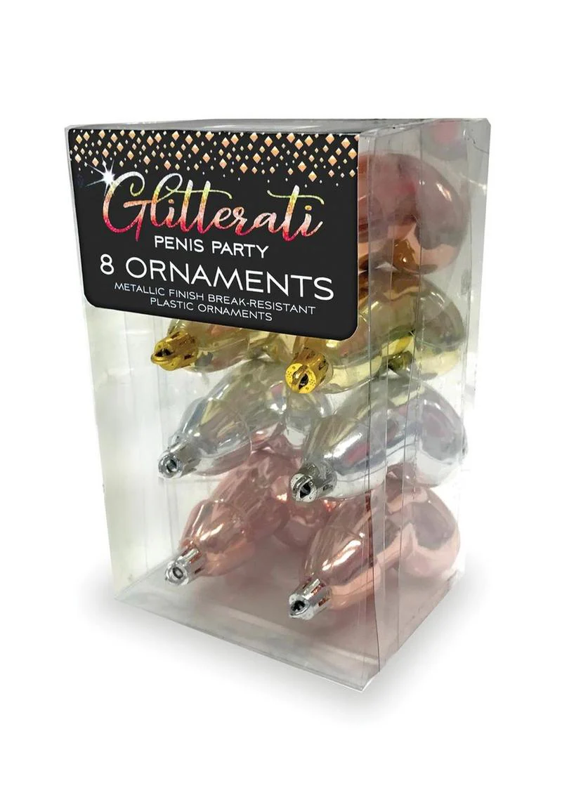 Glitterati Metallic Penis Party Ornaments - Image 3