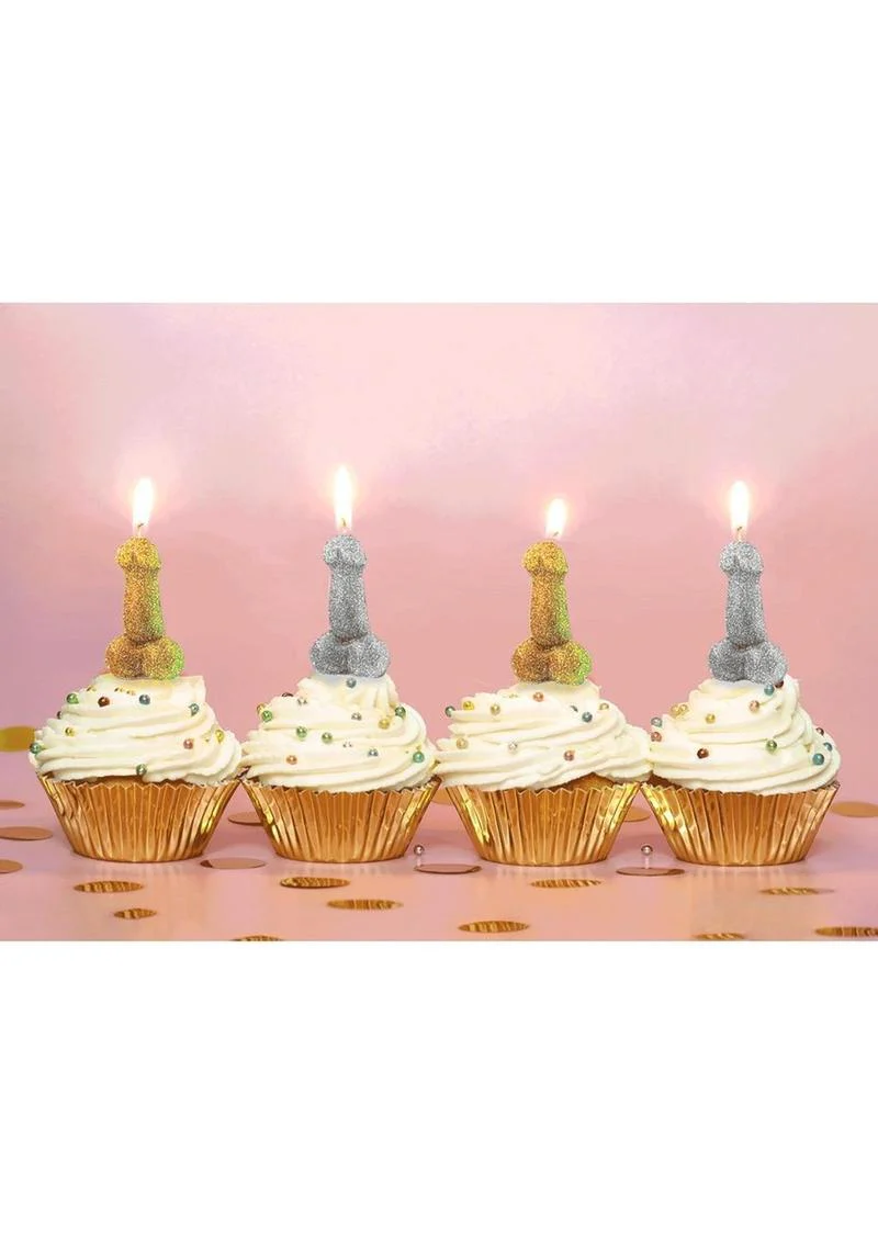 Glitterati Penis Party Candles 5 Sparkling Fun Candles - Image 2
