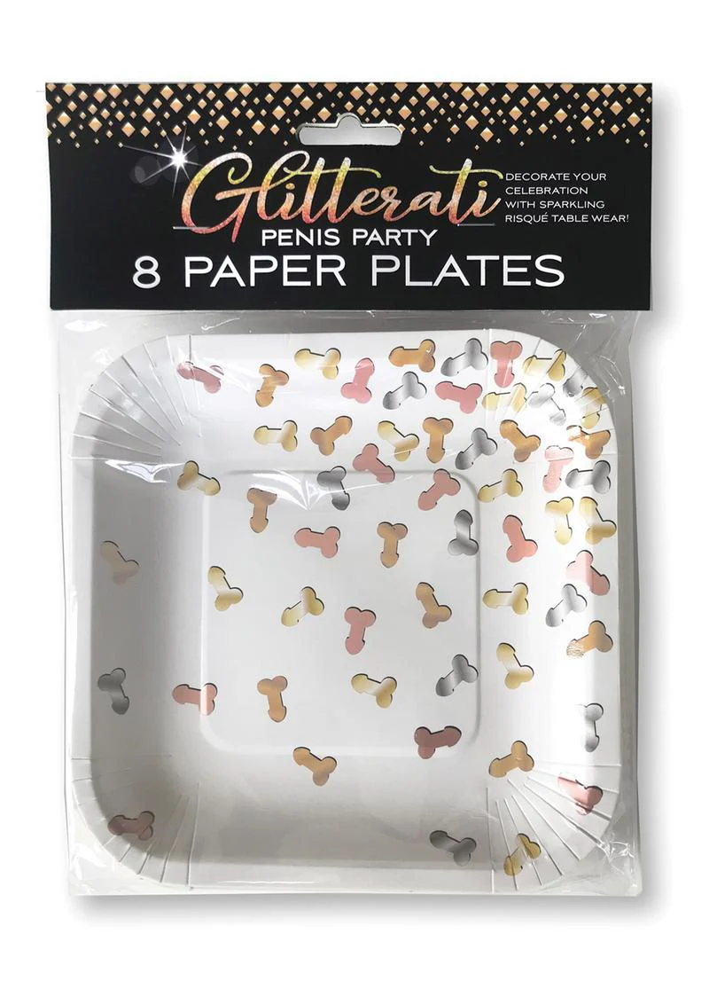 Glitterati Penis Party Paper Plates - Image 3